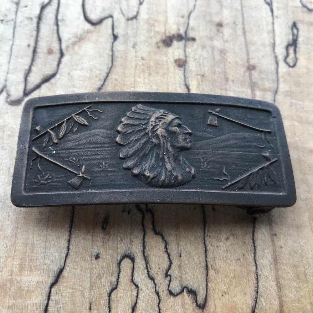Handmade Vintage Native American Belt Buckle